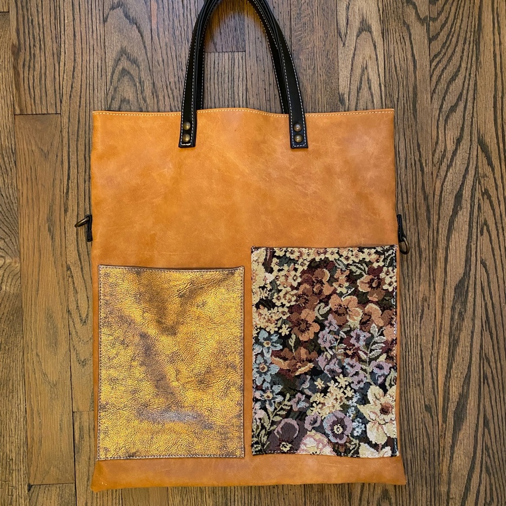 Anthropologie tote mixed print Bag